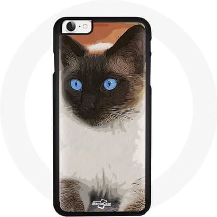 Coque iphone 6 Siamois Chat Yeux Bleus