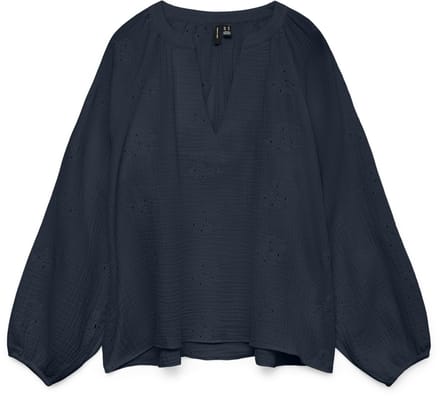 VERO MODA - VMNATALI LS EMB TOP WVN NOOS - Dames - Blouses
