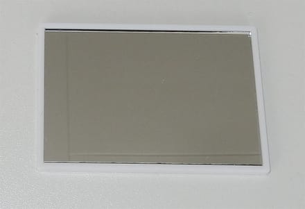 Tasspiegel - Mini - Ultraplat - Wit - Afmeting: 7,8 x 5,3 x 0,3 cm