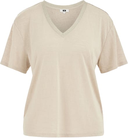 WE Fashion Dames T-shirt met glittergaren
