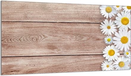 TMK ArtDeko - Snijplank - 90x52 cm - Hartglas - Houtmotief
