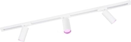 Ledvion - Smart LED Railverlichting 1M + 3 Railspots (4.9W - RGB - Wit - Dimbaar) - 1-Fase
