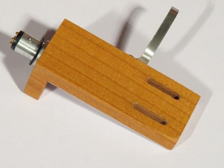 Draaitafel Headshell - Kersenhout Elementhouder - Platen Luisteren - OFC Gouden Clips - 9 gram - Houtkleur