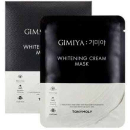 TONYMOLY GIMIYA Masque Crème Blanchissant (10+10) Ensemble de 20 feuilles black
