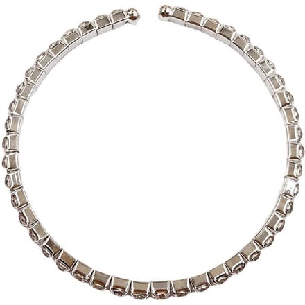 Bruiloft Accessoires, Bruids Accessoires Volledig Diamant Open Elastisch Armband, Klauwketting Diamant Armband white