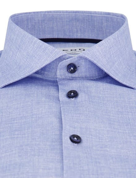 Ledub overhemd korte mouw blauw