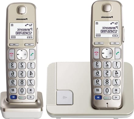 Draadloze Telefoon - Seniorentelefoon DECT - Eenvoudig Bellen - Extra Grote Toetsen - 2 Handsets - Antraciet
