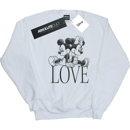 Disney Dames/Dames Mickey en Minnie Mouse Love Sweatshirt (Wit)