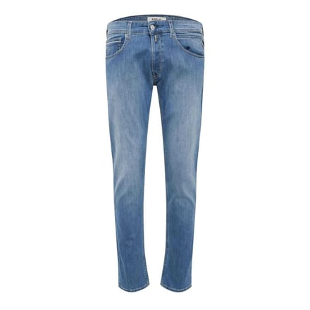 Replay Heren Katoenen Denim Rechte Jeans (Blauw)