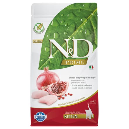 2 x 1,5 kg N&D Prime Cat Chicken & Pomegranate Kitten Droog Kattenvoer