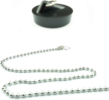 Gootsteenstop 38,5mm met ketting (Chroom) 40cm