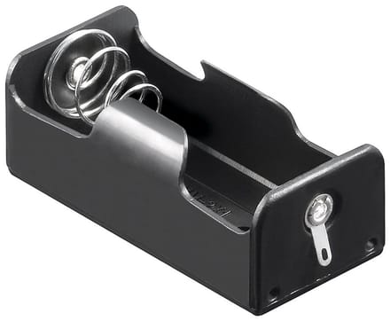 Batterijhouder voor 1 C-batterij - soldeerbevestiging