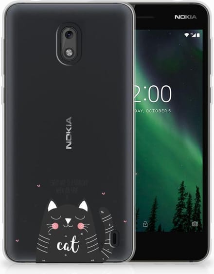 Nokia 2 Telefoonhoesje met Naam Cat Good Day