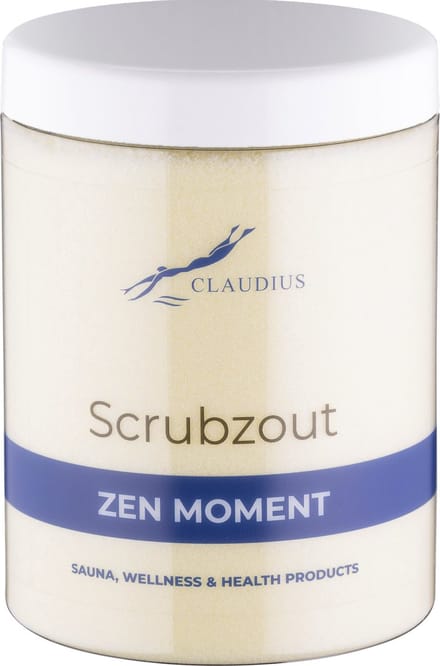 Scrubzout Zen Moment in handige pot - 1250 gram - met witte deksel - Hydraterende Lichaamsscrub