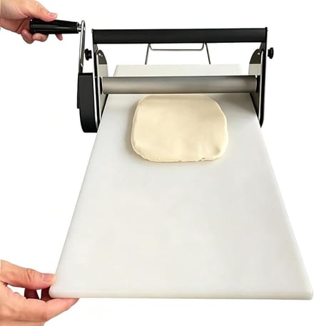 Deegroller Machine - Croissant Roller - Bakken Thuis - Instelbare Dikte - 0.5-25mm - Zilver