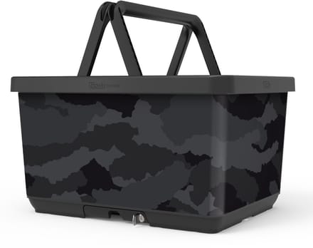 Basky Fietsmand Camo Black - gerecycled plastic - voor- of achterkant
