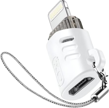 XO, OTG-adapterkabel Micro USB naar Lightning, Wit