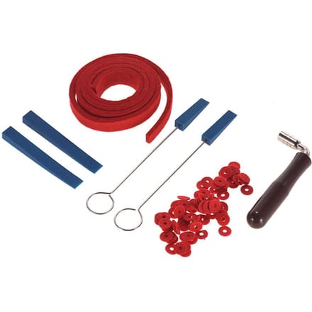Professionele pianotunerkit Tuningtoolset Moersleutel Hamer Rubber dempt rood vilt Temperamentstrip rood