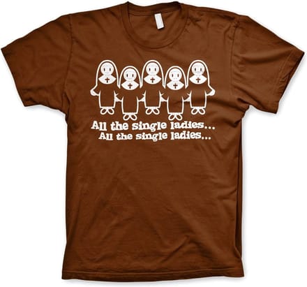 Hybris All The Single Ladies... T-shirt bruin