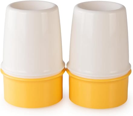 Thermo eierdopjes - Set van twee - Ontbijt serveren - Inclusief lepels - 2 stuks - Wit