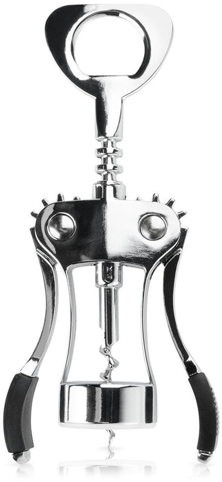 Excellent Houseware - Wijnkorktrekker - 19,5 cm - Metaal - Zilver