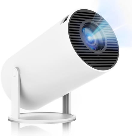 EXCITAT Miniprojector - 4K Full HD 1080P-projector - Draagbaar - Ondersteunt WiFi en Bluetooth-connectiviteit - Wit
