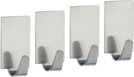 Wenko Wandhaak Rechthoekig 1,9x1,5x3,4cm 4 Stuks