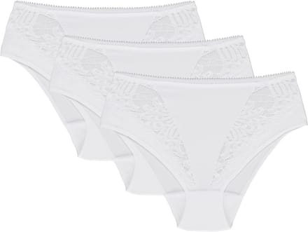 Elegante dames slip met kanten accenten hoge taille katoen