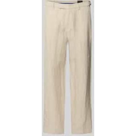 regular fit linnen broek met Franse steekzakken