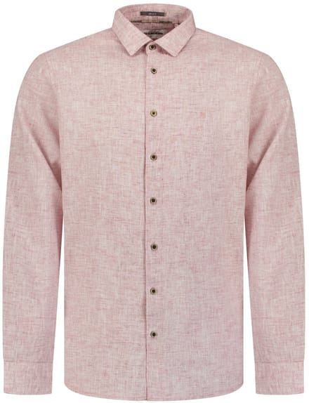 No Excess Shirt two tone with linen mauve