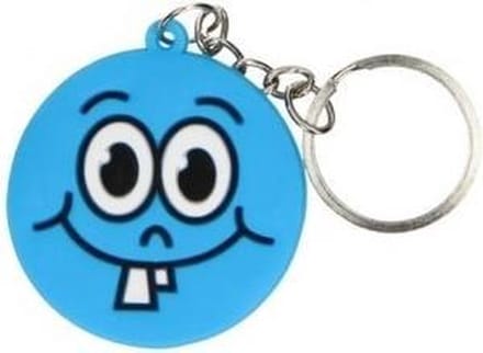 Lg-imports Sleutelhanger Emoji Blauw 4,5 Cm