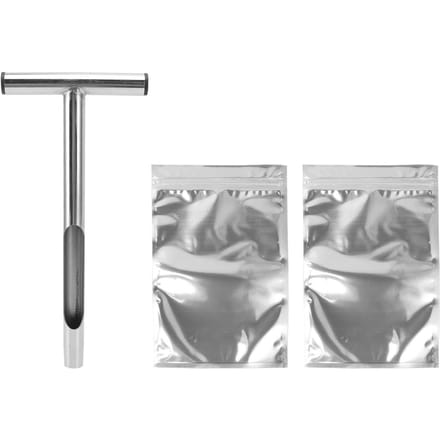 T-handvat Bodemtestkits Roestvrij staal Materiaal Bodemmonsternamekit met 2 Herbruikbare Samplers gray