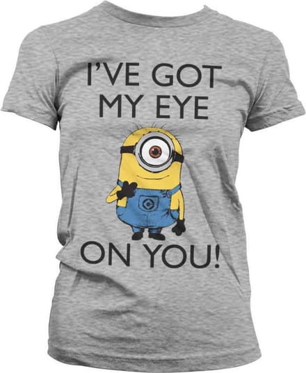 Minions Dames Tshirt -XL- I Got My Eye On You Grijs