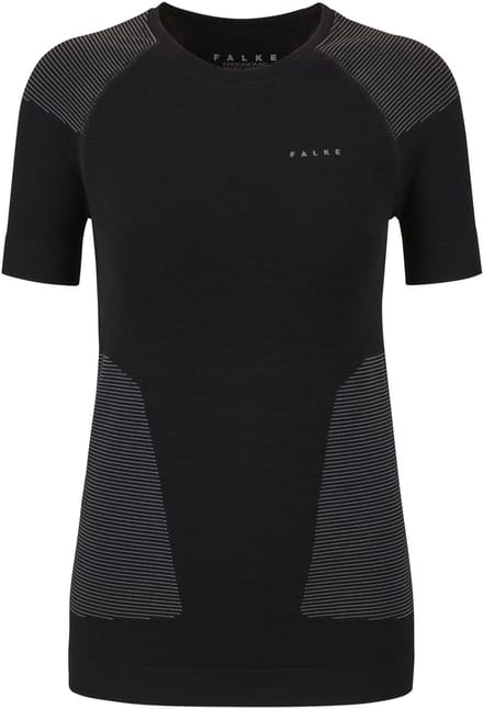 FALKE Wool-Tech Protective Shirt sneldrogend functioneel functioneel shirt met korte mouwen dames zwart - maat XS