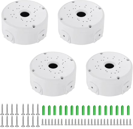 4 Stuks Waterdichte Camera Aansluitdoos voor Buiten en Binnen - Kabelverdeeldoos ABS