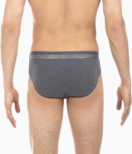 HOM HO1 mini briefs slip (1-pack) - herenslip met horizontale gulp - grijs