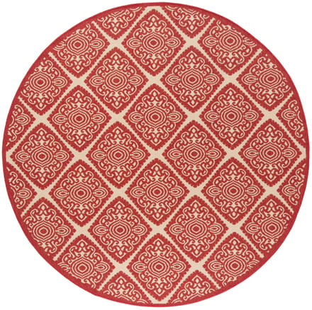 Buitenkleed Melissani Rond Donker | Safavieh