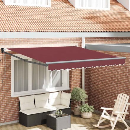 vidaXL - Uitschuifbare - luifel - Geel - met - Witte - Frame - 3 - x - 2,5 - m
