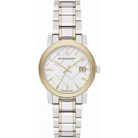 Burberry Dames Tweekleurig Stadshorloge BU9115 - Elegant Timepiece
