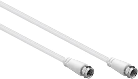F (m) - F (m) coaxkabel | >85 dB | CCS | recht | wit | 5 meter