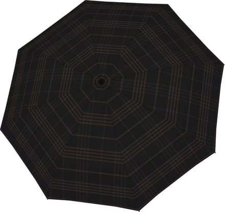 doppler paraplu Carbonsteel Duomatic Karo Black / Grey zwart