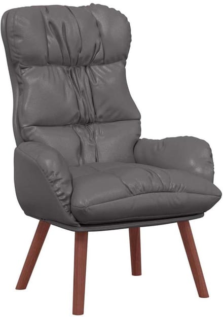 vidaXL - Fauteuil - Grijs - 69 - x - 74 - x - 93 - cm - Kunstleer