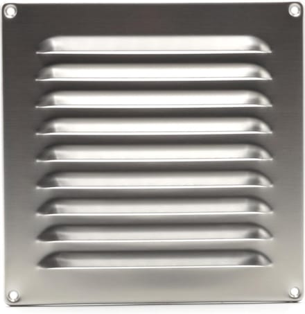 VoorVentilatie RVS schoepenrooster - 200 x 200 mm