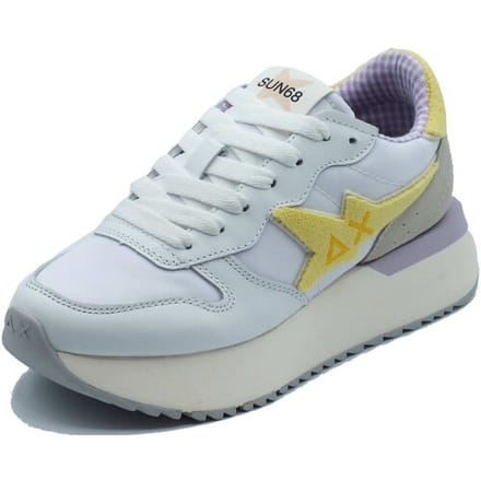 Lage Sneakers Sun68 Z36222 Big Stargirl Spongee Logo Bianco