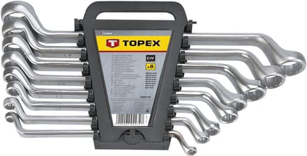 Topex - Ringsleutel Set - Chroom-Vanadiumstaal - 6-22 mm - Set van 8