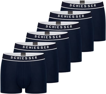 Schiesser Heren Shorts / Pants 6er Pack - 95/5 - Organic Cotton