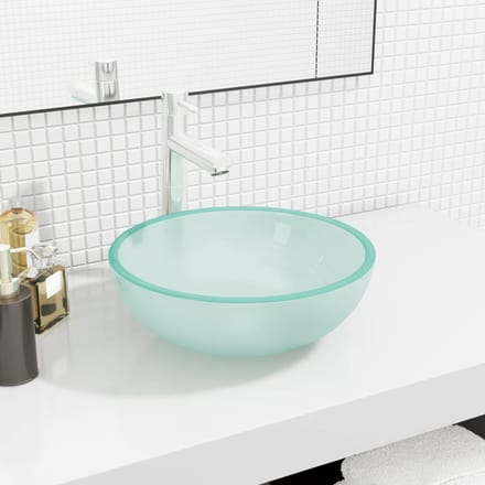 vidaXL - Wasbak - 35x12 - cm - gehard - glas - mat