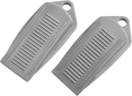 Deurstopper Set - Wiggen Blokkers - Deuren Open Houden - Antislip Rubber - 3 Stuks - Grijs