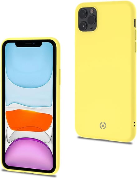 Celly Candy Siliconen hoesje - Geschikt voor Apple iPhone 11 Pro Max - TPU Back Cover - Geel