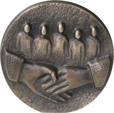 Plaket brons bedankt voor... - 8 cm - Echt brons 43 gram